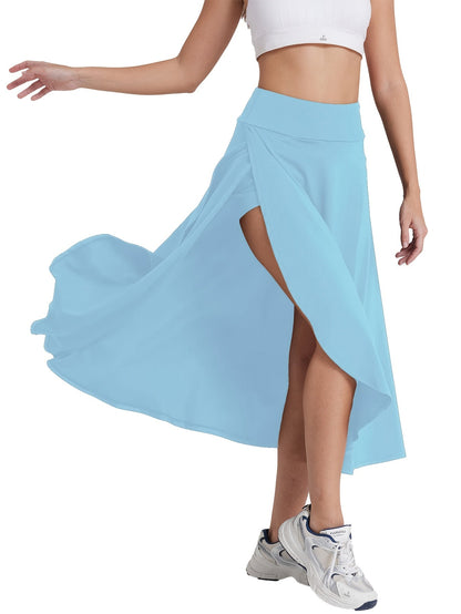 Women's 2-in-1 High Waist Skort with Inner Shorts & Pockets – Lightweight Stretchy Activewear Tennis Skirt for Sports Gym Workout Casual Wear, XS-XXL, Multiple Colors