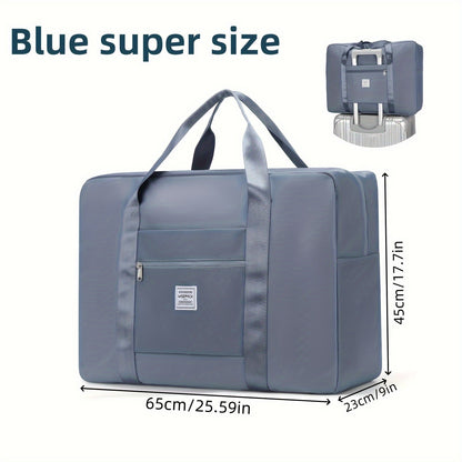 Extra Large 17.7 Gallon Travel Tote Bag – Portable Sports Gym Bag, Overnight & Weekend Bag for Women & Men – Purple, Pink Oversized & Black Oversized