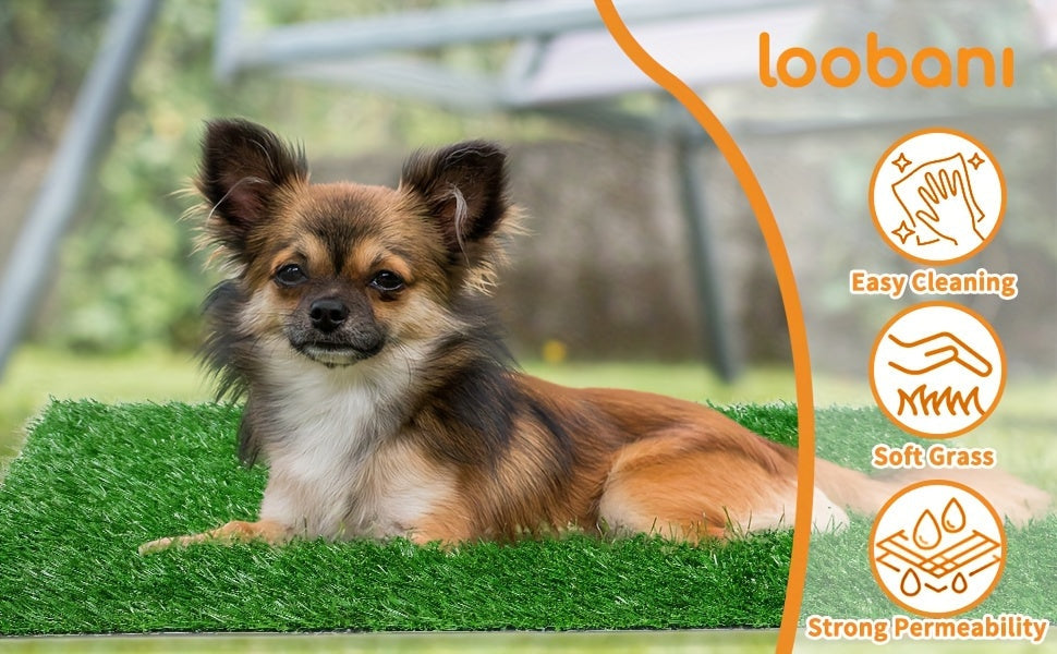 Artificial Grass Dog Potty Pad – Reusable Pee Pad for Dogs Indoor & Outdoor Potty Training, Soft Drainage Turf Mat for Puppies, Small & Large Dogs, Multiple Sizes Available