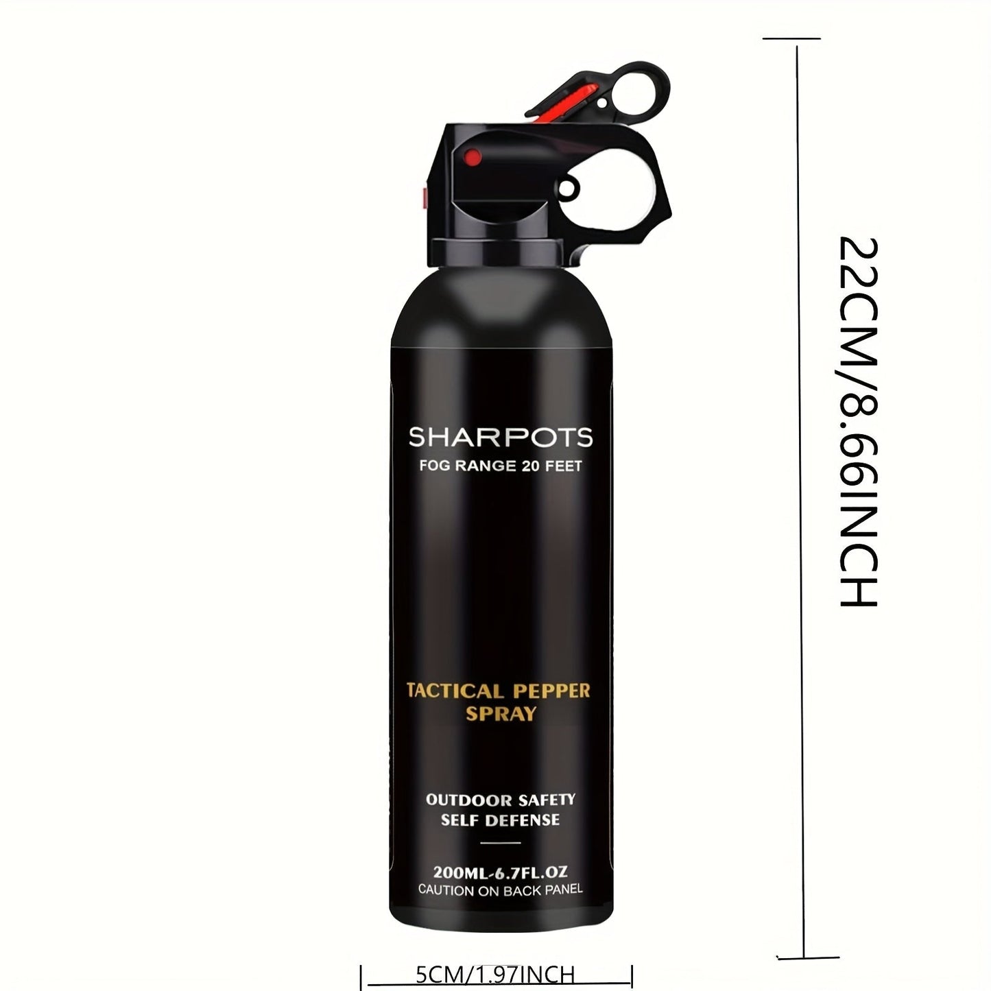 Maximum Strength Pepper Spray 6.7oz for Hiking & Outdoor Self Defense – Fast-Deploy OC Formula, Compact & Easy Access Personal Protection for Camping, Trails & Everyday Carry, 1, 2 or 4 Pack