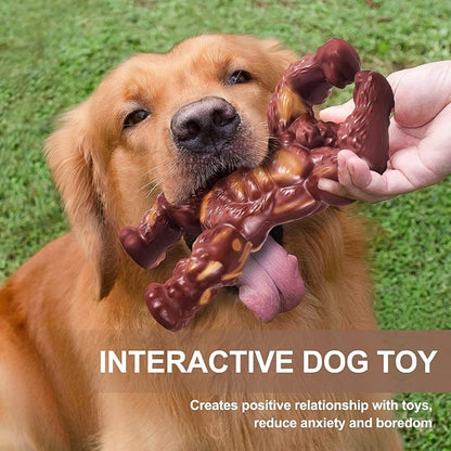 KYLINSURE Unbreakable Dog Chew Toy for Medium Large Dogs – Beef Flavor Durable Rubber Chew Stick for Aggressive Chewers, Teething & Dental Health