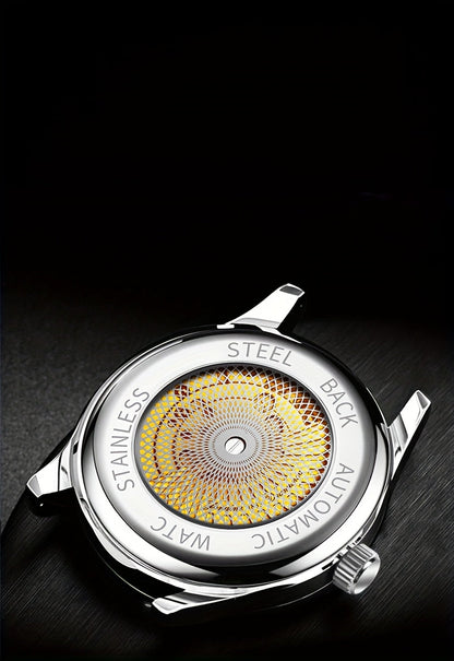Men's Luxury Quartz Watch Stainless Steel Tourbillon Dial Date Display Night Glow Sports Dress Watch Elegant Timepiece Father's Day Gift for Men