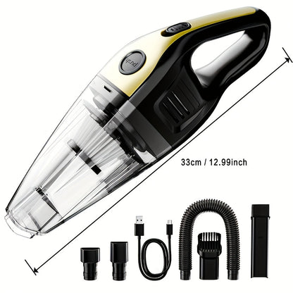Cordless Rechargeable Handheld Vacuum Cleaner – 6KPa Strong Suction, Quiet 40dB, Portable Mini Vacuum for Pet Hair, Car, Keyboard, Office & Home Cleaning with Crevice Tool