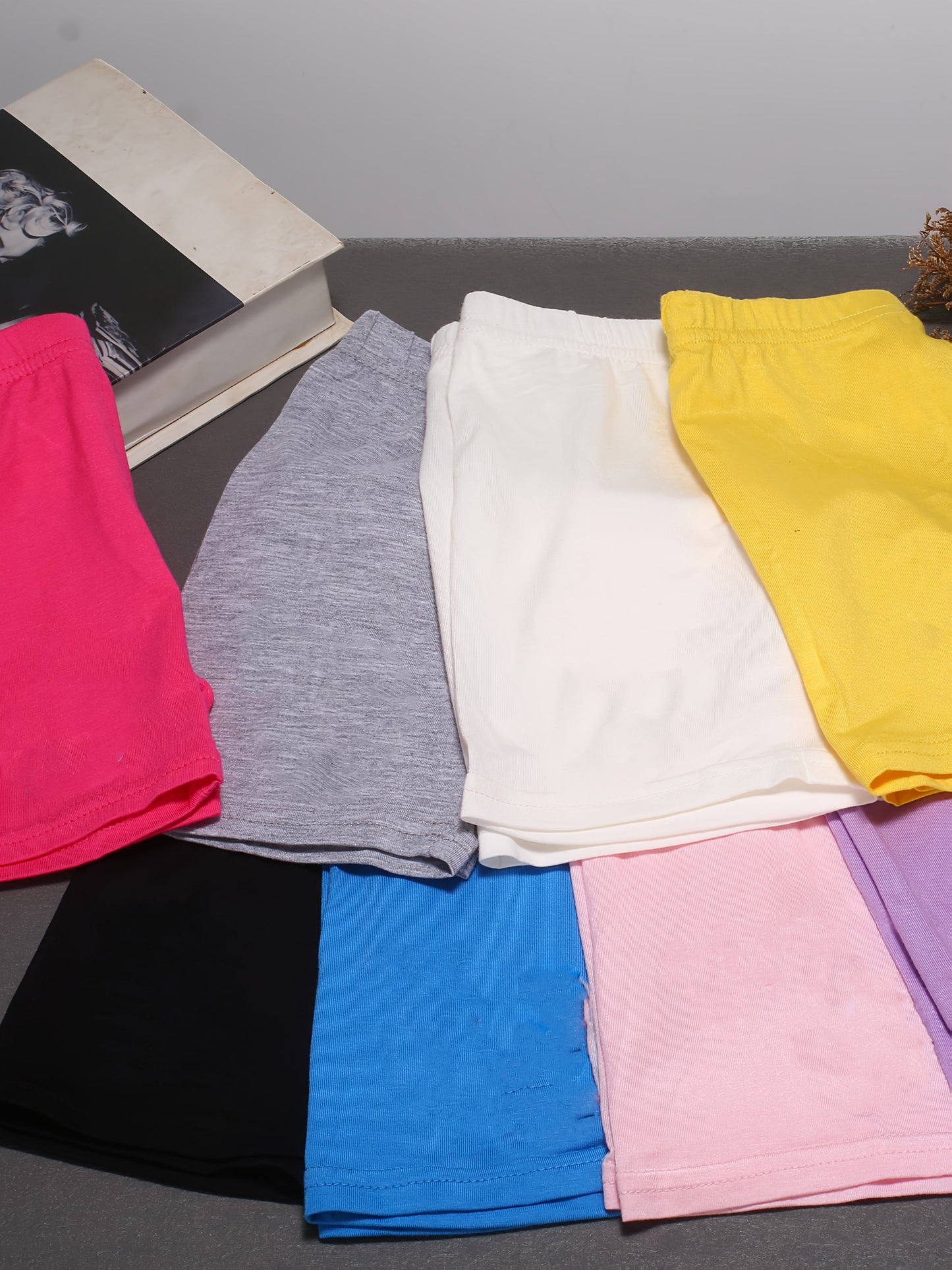 Girls Bike Shorts 6-Pack Soft Modal Cartwheel Shorts for Toddlers Kids – Under Dress Dance Biker Shorts Multicolor for Outdoor Play Ages 2-10