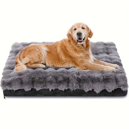 Orthopedic Dog Bed for Large Dogs – Memory Foam Pet Bed with Removable Washable Cover, Anti-Slip Base, Faux Fur, Joint Relief, Heavy Duty, Small Medium XL XXL Sizes