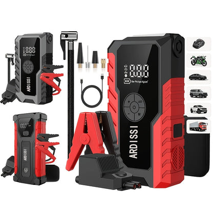 5000A Peak Portable Car Jump Starter with 150 PSI Air Inflator Pump – 10000mAh All-in-One Emergency Battery Booster, Type-C, LED Light for 12V Gas & Diesel Cars, Trucks, SUVs & Motorcycles