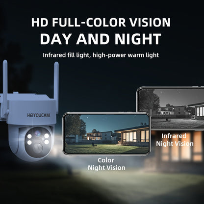 3MP Solar Security Camera Outdoor Wireless – 360° View, Smart Siren, Spotlight, AI Human Detection & Tracking, Color Night Vision, Two-Way Talk, Weatherproof, Wall Mount, Motion Sensor WiFi CCTV