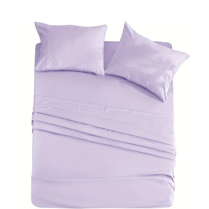 4-Piece Microfiber Bed Sheet Set Deep Pocket – Ultra Soft Breathable Hotel-Grade Sheets, Fade & Shrink Resistant, All Season, Twin Full Queen King, Multiple Colors