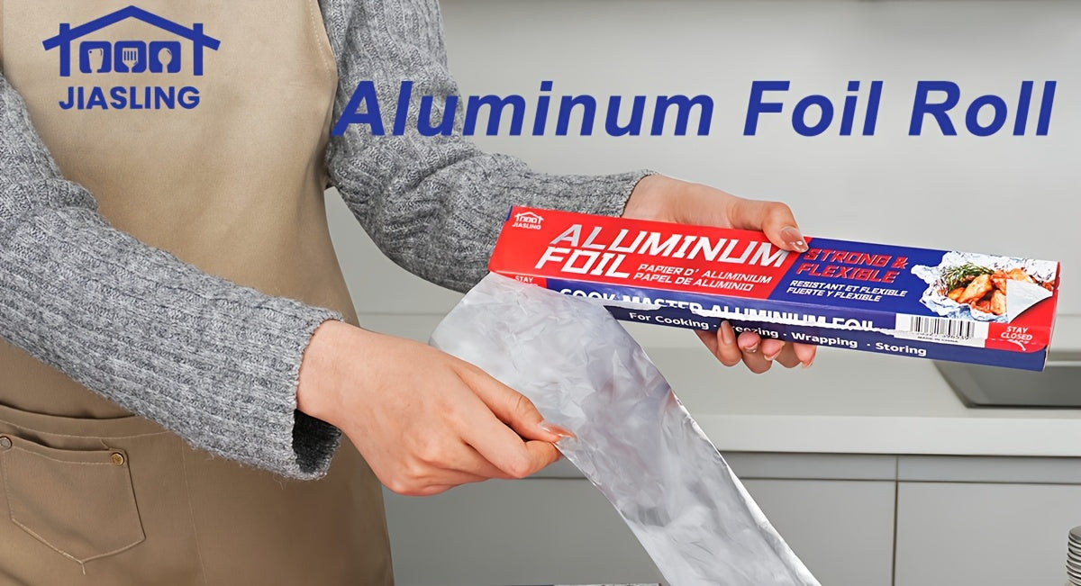 Heavy Duty Aluminum Foil Rolls 6 or 12 Pack – 12 Inch Wide, 30 Sq Ft Per Roll, Thick Strong Foil for Cooking, Grilling, Baking, Food Storage & Restaurant Use, Easy Open Tab