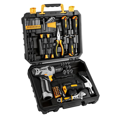 119/151 PCS Cordless Drill Tool Set 8V USB-C Rechargeable with LED – Lightweight All-in-One Home Repair Kit for Women, DIY, Garden & Furniture Assembly, 6 Colors, Great Gift