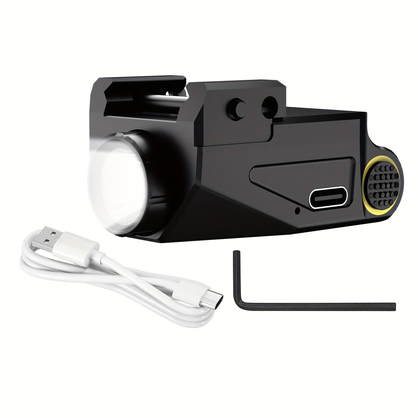USB-C Rechargeable Laser Sight for Picatinny Rail – Green & Red Laser Dot Sight with Tactical Flashlight Combo, Vibration-Resistant, Quick Adjust, for Handguns Rifles Hunting Competition