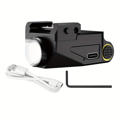 USB-C Rechargeable Laser Sight for Picatinny Rail – Green & Red Laser Dot Sight with Tactical Flashlight Combo, Vibration-Resistant, Quick Adjust, for Handguns Rifles Hunting Competition