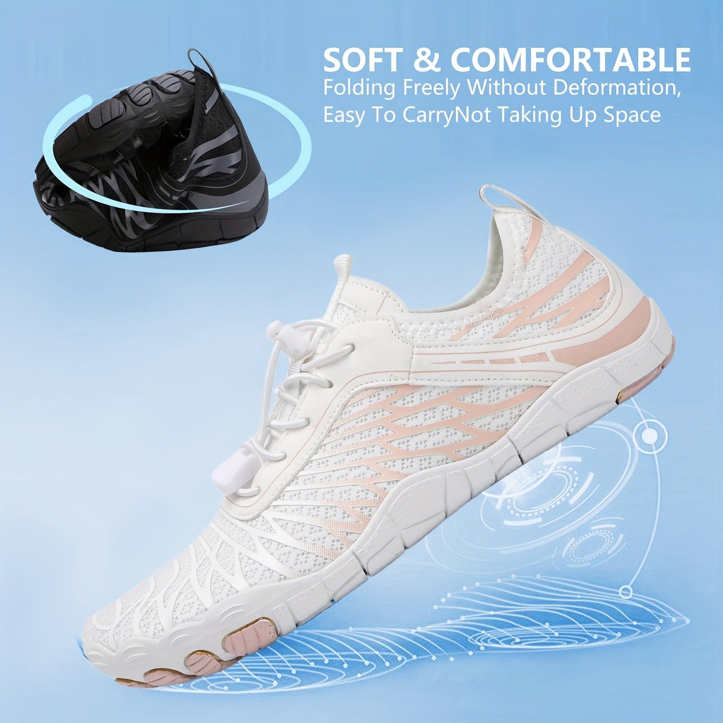 Barefoot Hiking Shoes for Women Wide Toe Box Non-Slip Trail Running Sneakers – Healthy Minimalist Footwear, Sizes US 6-11, White Black Pink