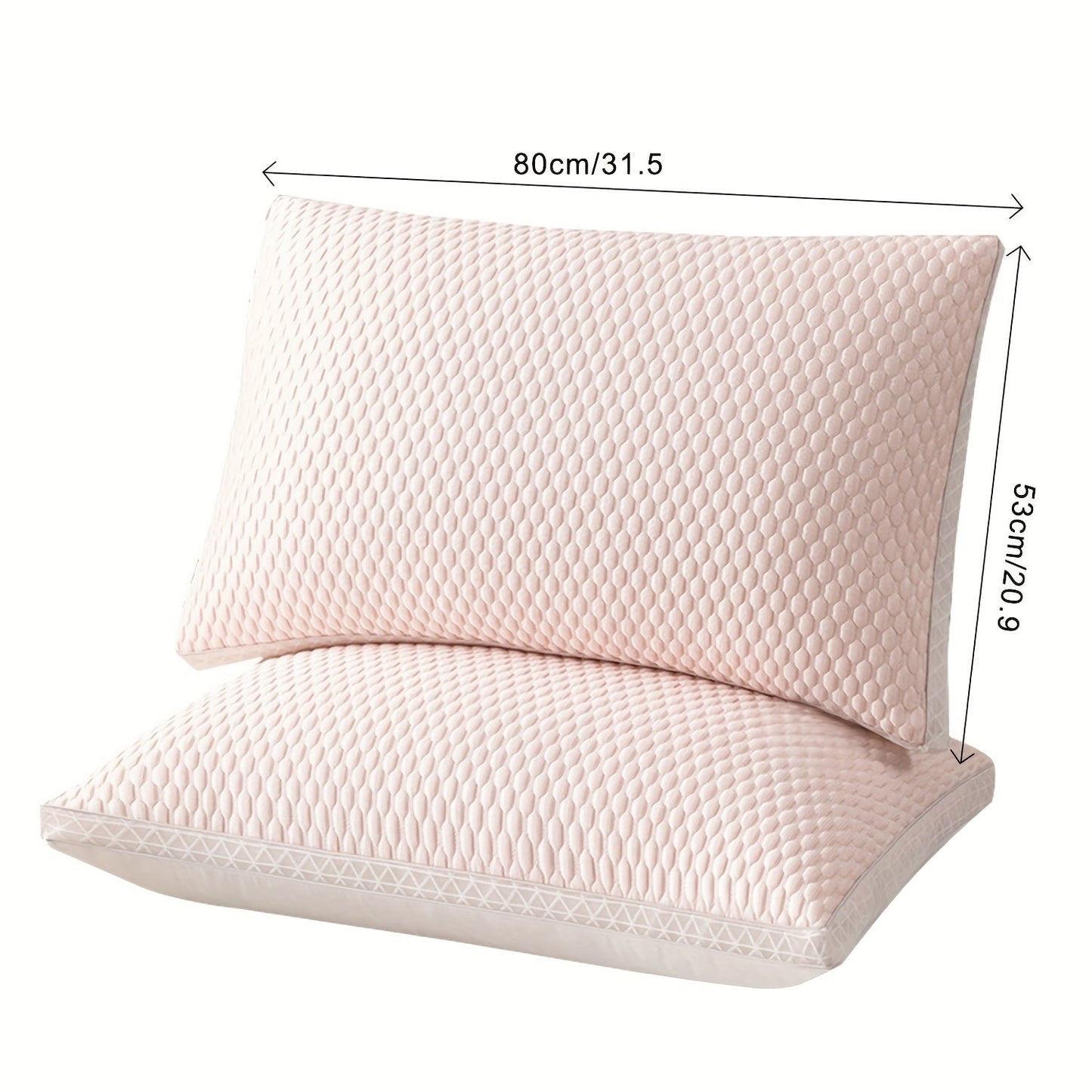 Cooling Bed Pillows Set of 2 | Soft Hotel-Grade Sleep Pillow | Neck Support for Side Back Stomach Sleepers | Cozy Breathable Pillow for Home Bedroom Dorm | Blue Pink Gray Indigo