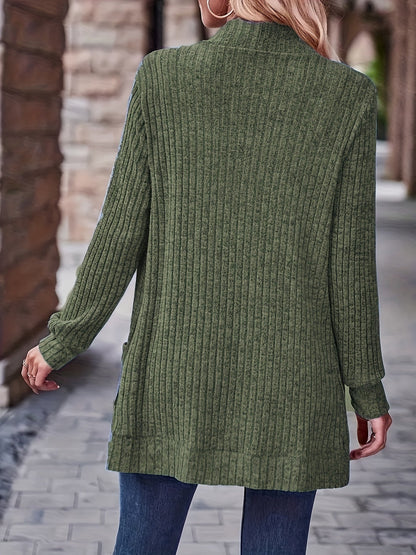 Women's Loose Casual Long Sleeve Blouse Solid Color Pocket Thread Splicing Relaxed Fit Top 10 Colors S-XXL Everyday Wear