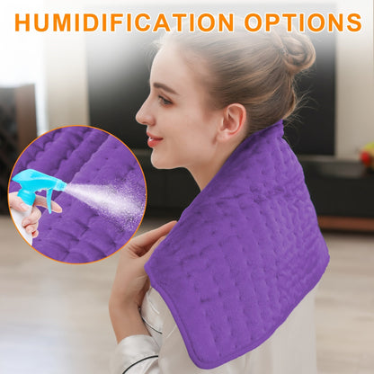 Extra Large Heating Pad 24"x12" for Back Neck Shoulders – 6 Heat Settings Auto Shut-Off Wet Dry Washable Flannel Electric Heating Pad Gift