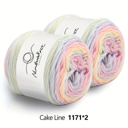 Colorful Yarn Thread & Weaving Accessories Kit 2/4pcs Cotton Acrylic Wool Blend with C-Type Buckle Weaving Needle Bow Twist Needle DIY Knitting Crochet Sweater Scarf Beginner Craft Set