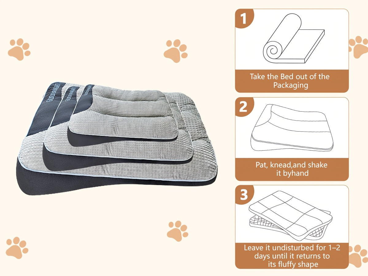 Luxury Plaid Pet Futon Sofa Bed for Medium & Large Dogs and Cats – All-Season Soft Polyester Fill, Non-Slip Bottom, Perfect for Golden Retrievers, Includes Bonus Toy Balls, Cozy Dog Couch Bed