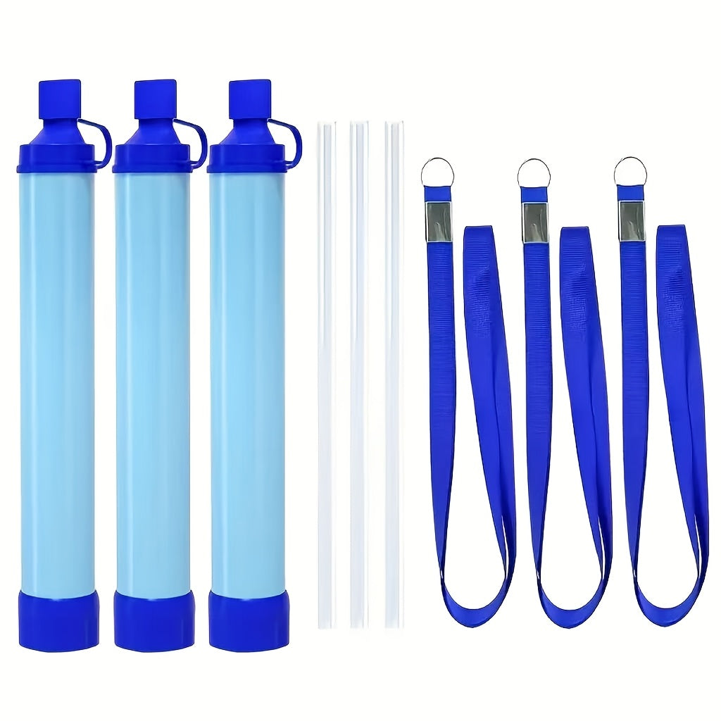 Personal Water Filter Straw Mini Water Purifier Survival Gear for Hiking Camping Travel Emergency Preparedness, Portable Filtration Straw Removes Bacteria & Contaminants - Set 1, 2 & 4 Options