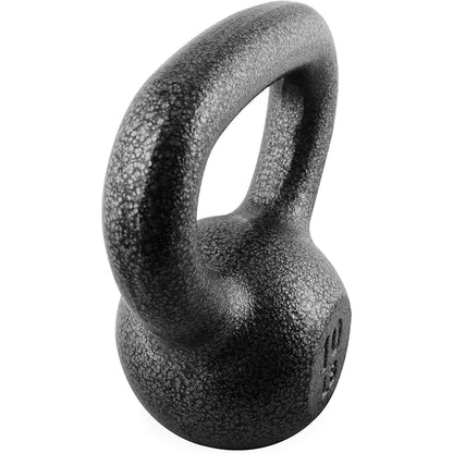 Cast Iron Kettlebell Hammerstone Painted – Flat Bottom, Wide No-Slip Grip, Home & Gym Strength Training, Full Body Workout & CrossFit, 10-50 LB Weight Options for Men & Women