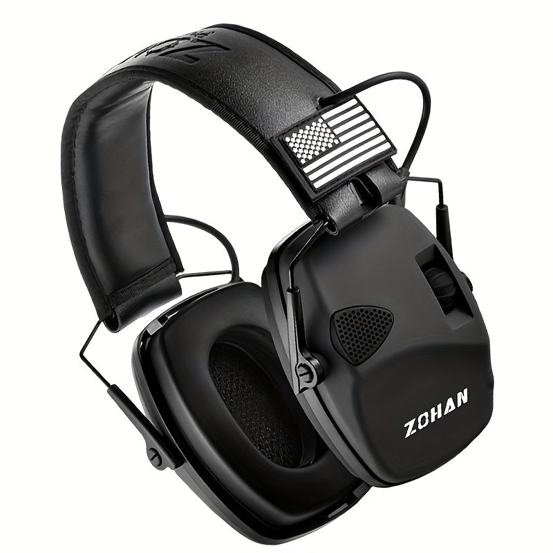 Electronic Shooting Ear Protection Earmuffs NRR 23dB – Noise Cancelling Hearing Protection with Sound Amplification, Adjustable Headband, ANSI Certified for Shooting, Hunting, Mowing & Industrial Use
