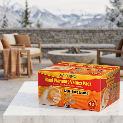 Hand Warmers 20 Pack Odorless 10-Hour Lasting Heat – Disposable Breathable Warmers Safe for Babies Winter Outdoor Travel Camping Skiing Bedtime