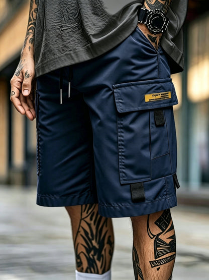 Men's Cargo Shorts 4-Pack Quick-Dry Multi-Pocket Elastic Drawstring Waist Loose Fit Workout Shorts for Gym Fitness Golf Outdoor Activities – Breathable Lightweight Casual Workwear S-XXXL