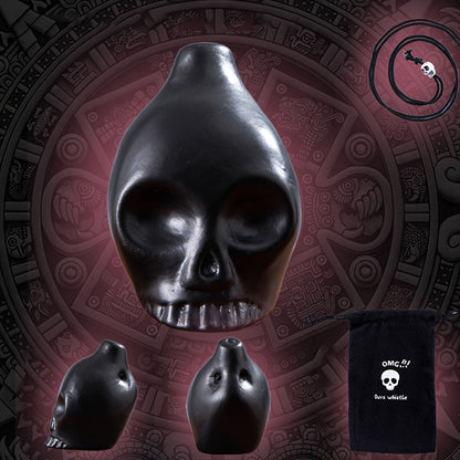 Aztec Death Whistle Handcrafted Ceramic Skull Musical Instrument Replica – Unique Gift for History Lovers, Collectors & Halloween Decor, No Batteries Required