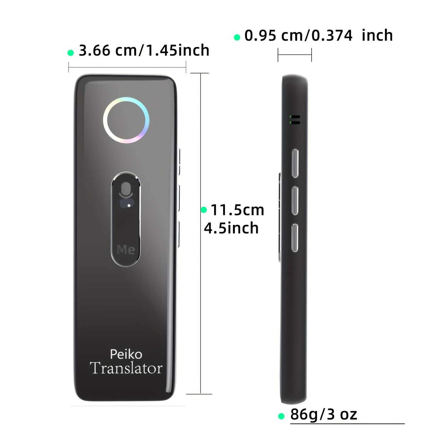 Portable Language Translator Device – Two-Way Instant Voice Translation, 136 Languages, WiFi & Offline Support, High Accuracy AI Translator for Travel, Business, Learning & International Communication