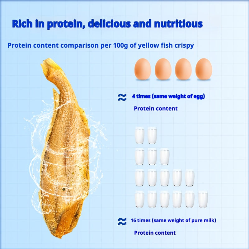 Crispy Whole Yellow Fish Snacks 5 Pack (30g Each) – Ready-to-Eat Asian Seafood Crisps, High Protein Crunchy Fish Chips for Snacking, Lunchbox & On-the-Go