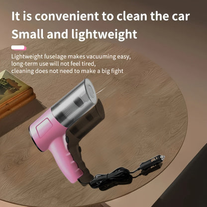 Pink Mini Handheld Car Vacuum Cleaner Strong Suction Dry Wet Cleaning for Pet Hair Cat Hair Multifunctional Portable Cordless Cute Design for Women Girls