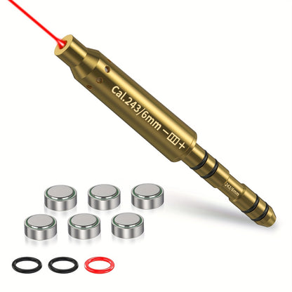Laser Bore Sighter Multi-Caliber 22LR 223REM 243 9mm 308 30-06 7.62 177 6.5mm 7mm 25 27 Crossbow – Muzzle End Barrel Boresight Scope Zeroing Kit with 6 Batteries & 5 O-Rings 100 Yard Zero