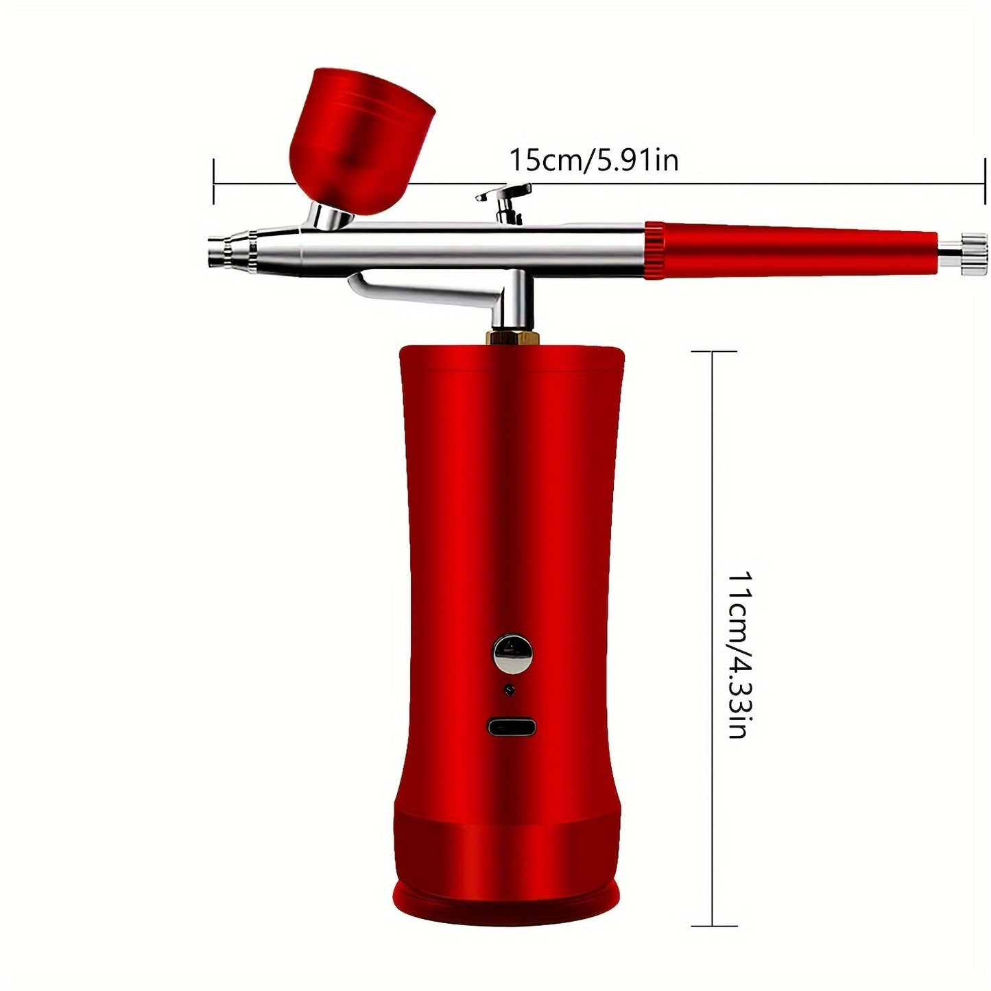 Cordless Airbrush Kit with Compressor Rechargeable 0.3mm Nozzle 3-Speed Pressure – Portable Airbrush Set for Makeup, Nail Art, Cake Decorating, Model Painting & Body Art