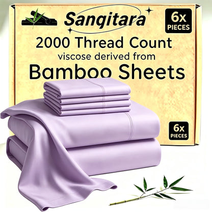 Cooling Bed Sheet Sets Bamboo Blend King Queen Full Twin – Ultra-Soft Deep Pocket Fitted Sheet for Hot Sleepers, Breathable Moisture-Wicking Lightweight Bedding White Black Apricot Gray Navy Purple