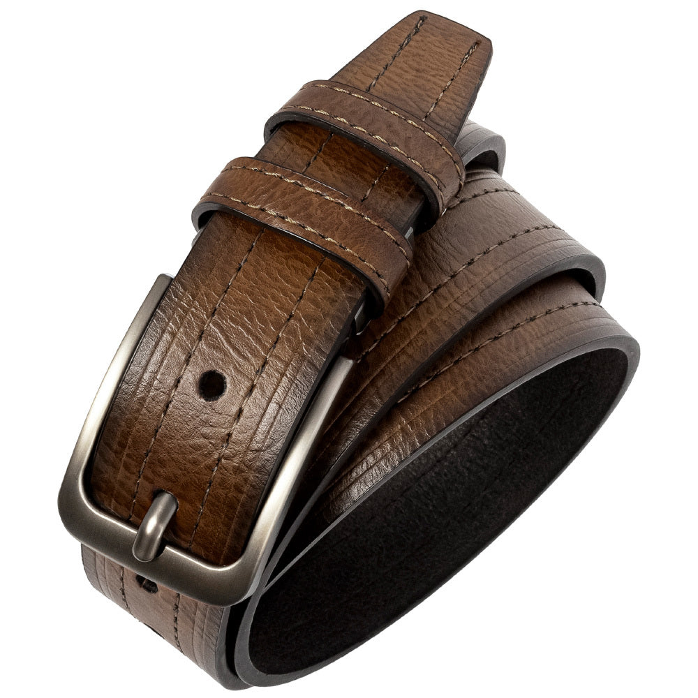3Pcs Men's Leather Belt Set with Gift Box 1.25 Inch Adjustable Trim to Fit Dress Casual Jeans Classic Belt for Men Christmas Thanksgiving Gift