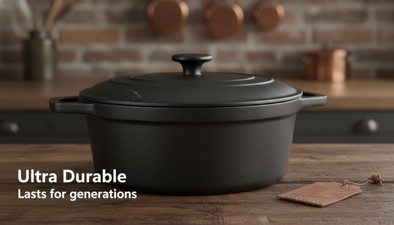 Cast Iron Cookware Set 6-Piece Non-Stick Skillet Dutch Oven Grill Pan Kit for Induction Gas Campfire BBQ Outdoor Cooking Kitchen