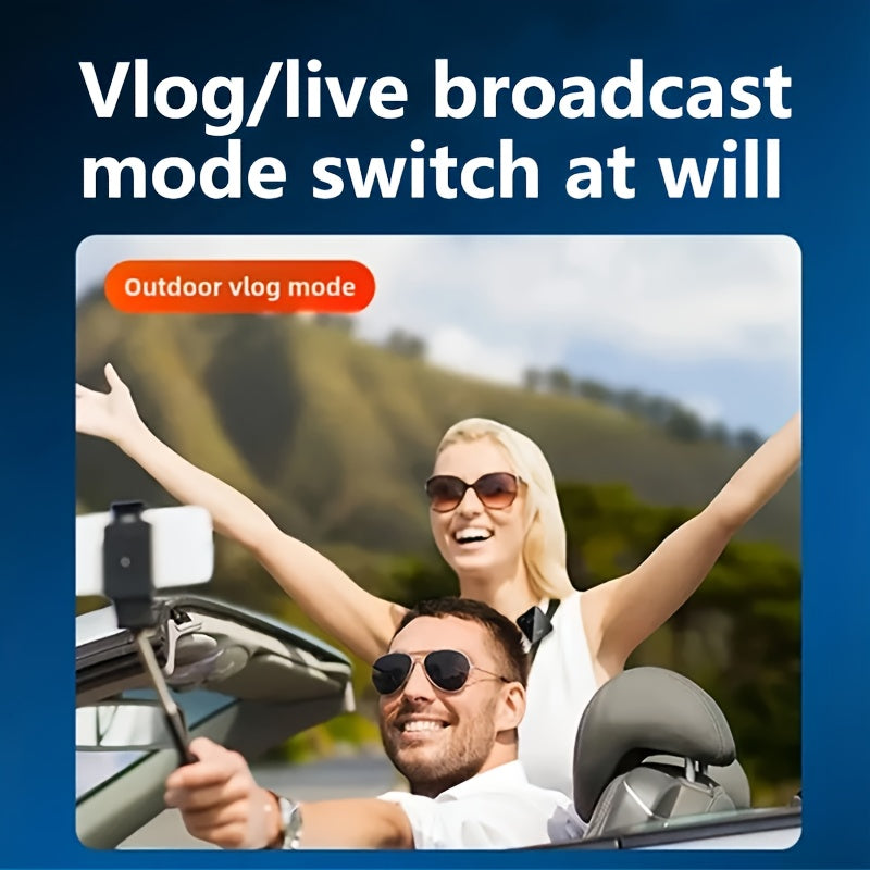 2-in-1 Wireless Lavalier Microphone USB-C with Intelligent Noise Cancellation, Omnidirectional Condenser Mic & Pom-Pom Windshield – Plug & Play Clip-On Lapel Mic for Live Streaming, Interviews, Vlogging & Content Creation on iPhone & Android