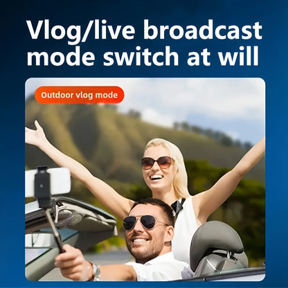 2-in-1 Wireless Lavalier Microphone USB-C with Intelligent Noise Cancellation, Omnidirectional Condenser Mic & Pom-Pom Windshield – Plug & Play Clip-On Lapel Mic for Live Streaming, Interviews, Vlogging & Content Creation on iPhone & Android