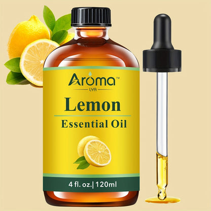Pure Natural Essential Oils 4 FL OZ – Lavender Eucalyptus Frankincense Peppermint Lemon Sweet Orange for Diffuser Aromatherapy Soap Candle Body Oil
