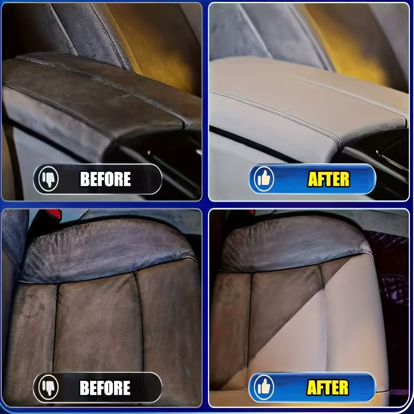 Car Interior Renovator & Restorer 100ml – Multi-Purpose Cleaner for Plastic, Fabric, Seats & Dashboard, Long-Lasting Protection with Applicator Sponge