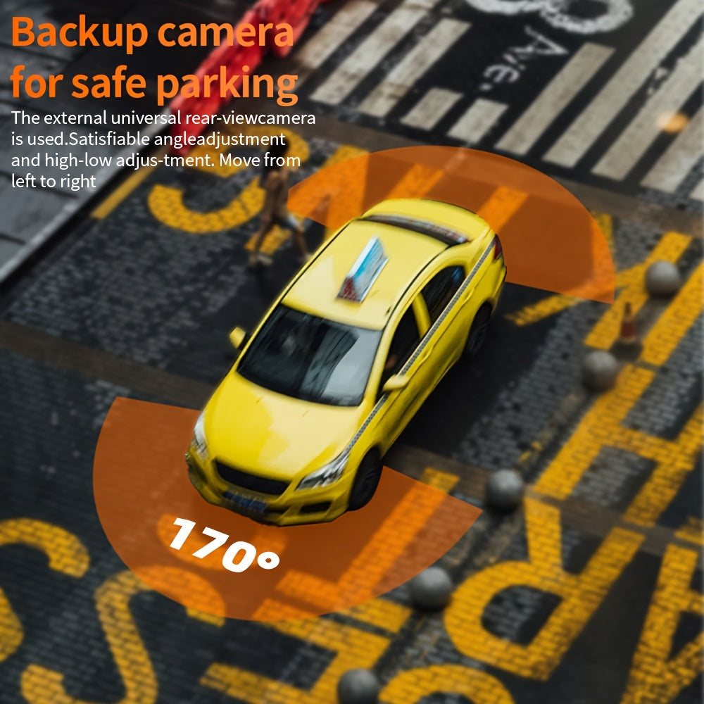 4K Dash Cam 360° Rotary 4-Channel Car DVR – Free 32GB SD Card, Night Vision, 24H Loop Recording, Parking Monitor, Front 4K + Rear Left Right 1080P, for Cars SUVs Trucks Rideshare