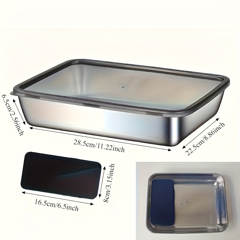Stainless Steel Food Storage Containers with Lids 5-Pack, Reusable Airtight Meal Prep Containers, Durable Baking Trays for Picnic, Refrigerator Organization & Lunch Prep – BPA-Free Kitchen Storage Set