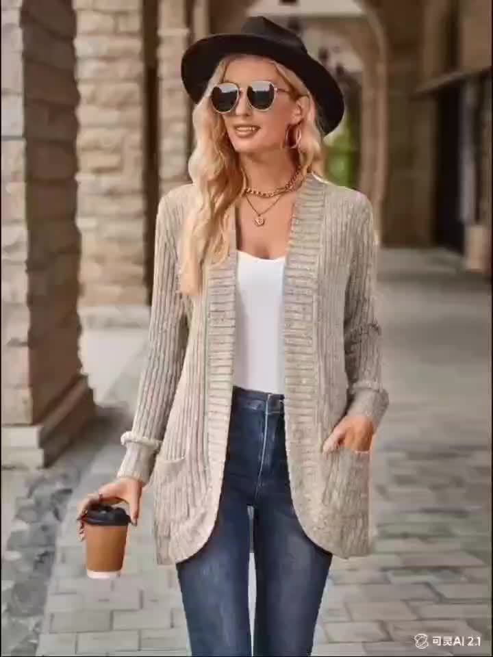 Women's Loose Casual Long Sleeve Blouse Solid Color Pocket Thread Splicing Relaxed Fit Top 10 Colors S-XXL Everyday Wear