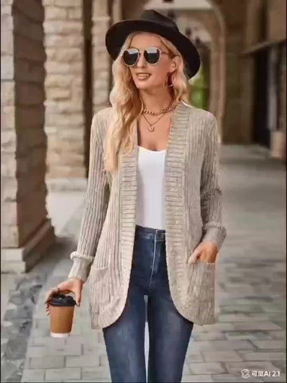 Women's Loose Casual Long Sleeve Blouse Solid Color Pocket Thread Splicing Relaxed Fit Top 10 Colors S-XXL Everyday Wear