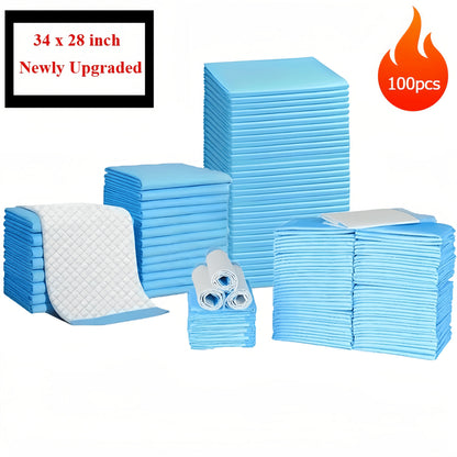 XXXXL Dog Pee Pads 34"x28" – Super Absorbent Leak-Proof Odor-Control Disposable Pet Training Pads, Bulk Pack for Dogs Puppies & Cats, Easy Potty Training & Accident Protection