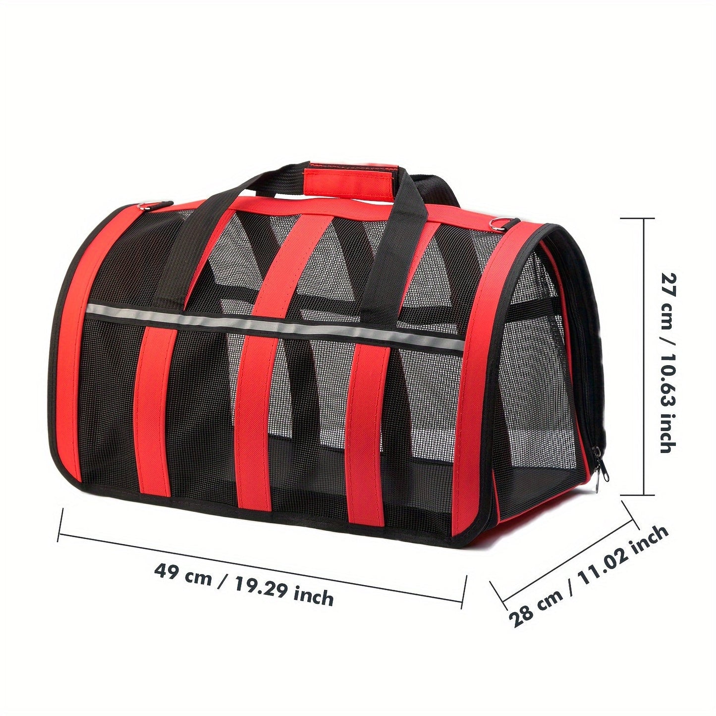 Foldable Soft Pet Carrier Bag – Breathable Mesh Travel Bag for Cats & Dogs, 6 Colors, S/M/L Sizes, Portable with Zipper Closure