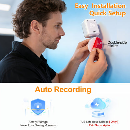 2 Pack WiFi Indoor Security Camera 3MP HD AI Humanoid Detection Full Color Night Vision Two-Way Audio Smart Motion Detection Alexa Compatible App Control Home Surveillance Camera