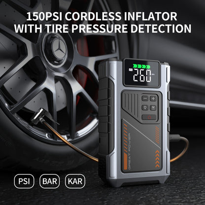 8000A Portable Jump Starter with Air Compressor – 12V Battery Booster for 8.0L Gas & 6.5L Diesel, USB Ports, LED Flashlight, Jump Box for Cars, Trucks & SUVs