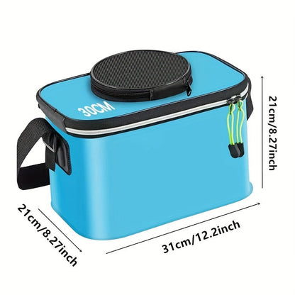 Collapsible Fish Bucket – Portable EVA Live Fish Holder & Bait Bucket for Fishing, Foldable Fish Safety Container for Outdoor Camping, Freshwater & Saltwater Fishing