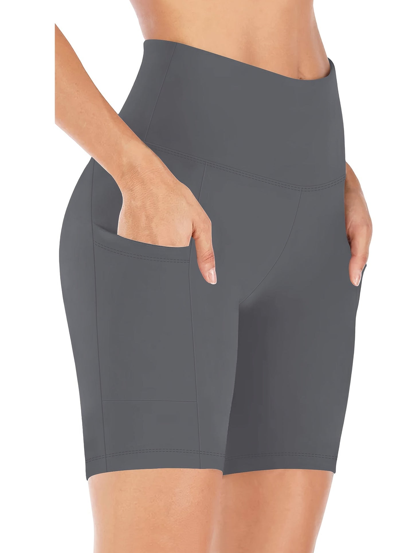 Women's High Waist Yoga Shorts Sweat-Wicking Elastic Waistband 5-Point Biker Shorts for Cycling Running Training Gym – Fashionable Casual Activewear for Summer